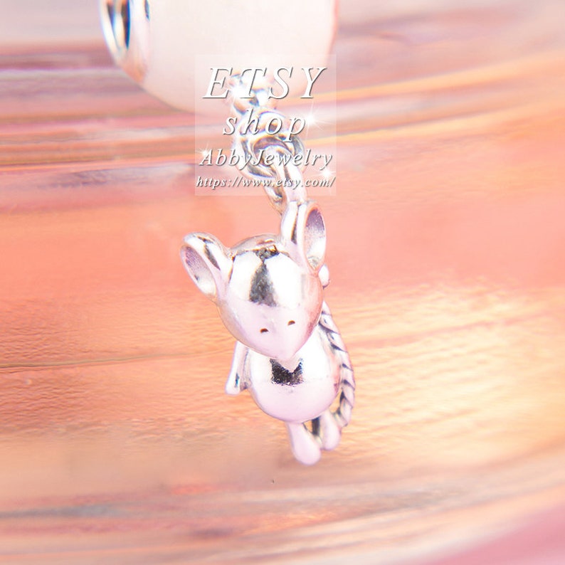 Abby Jewelry 925 Sterling Silver Mouse /& Balloon Enamel and CZ Dangle Pendant Charm Bead Fit European Dora DIY Bracelets Necklaces