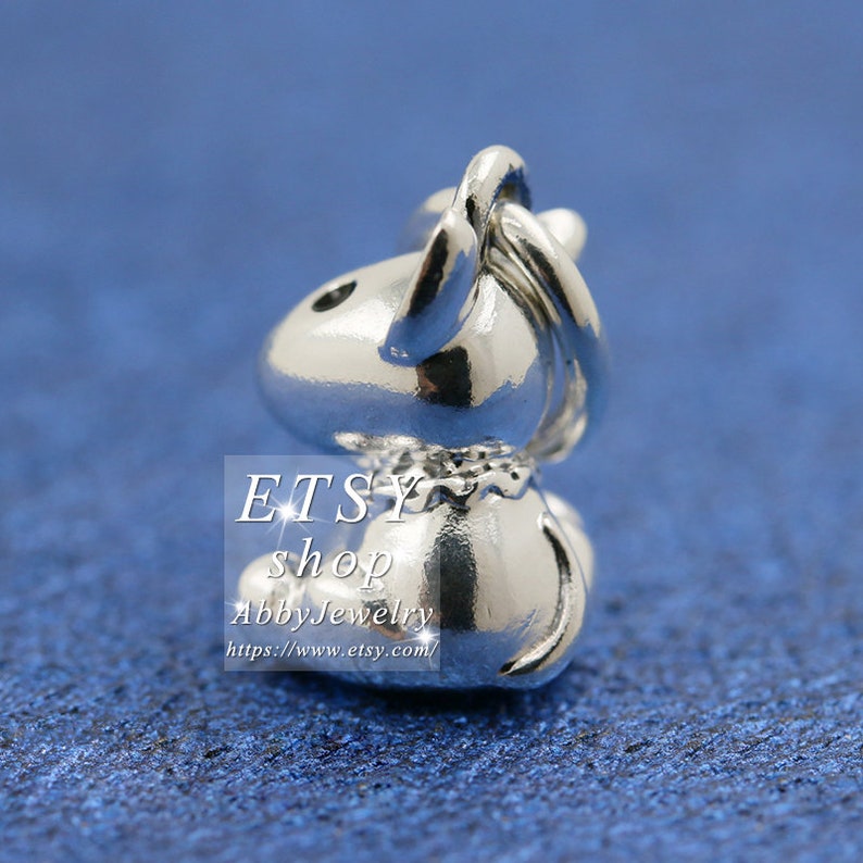 Abby Jewelry S925 Sterling Silver Bull Terrier Puppy Dangle Charms Beads For Woman European Bracelet Jewelry Making