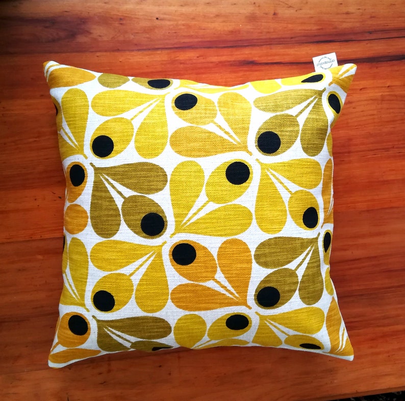 Acorn Cup Saffron Orla Kiely Fabric Slub Cotton Printed Etsy UK