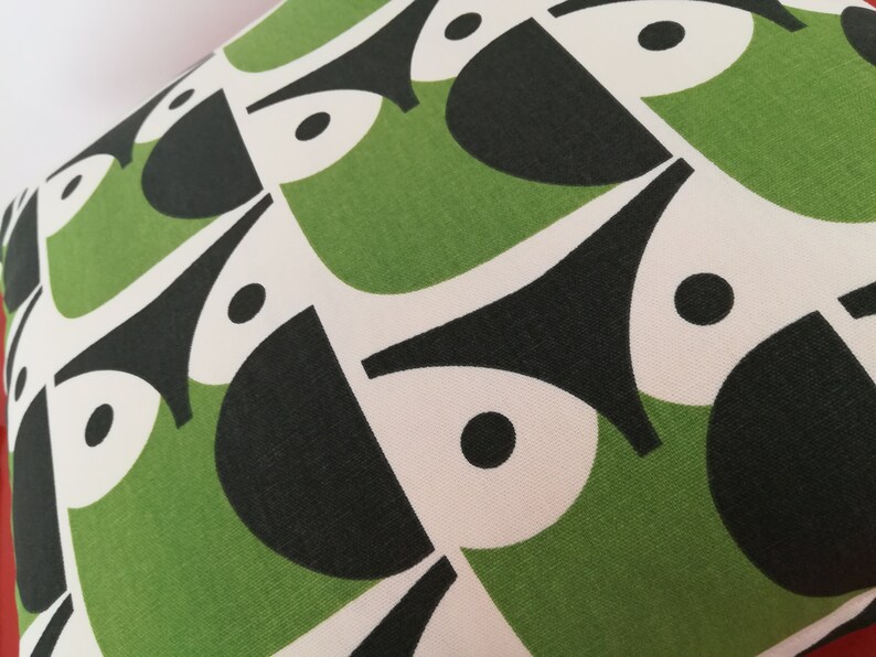 Owl Chalky Green Orla Kiely Fabric Cushion Cover Etsy