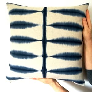 Shibori -Indigo -Tie dye- Print- Scion- Fabric- Cushion- Cover- 50x50cm -40x60cm -40x50cm- 40x40cm -or- 30x50cm  -Pillow - Design- Annapatat