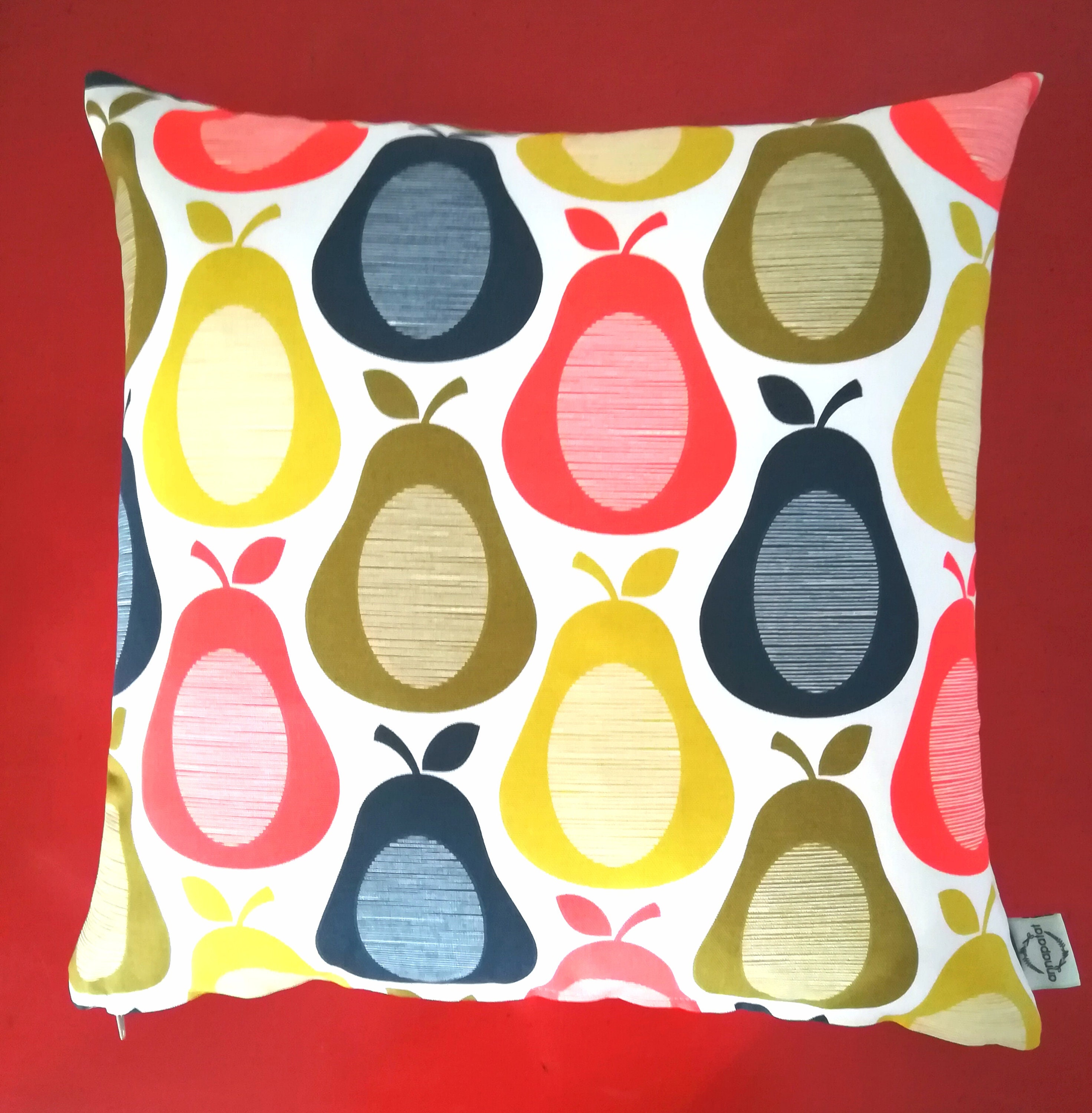 Scribble Pear Multi Orla Kiely Fabric Cushion Cover Etsy UK