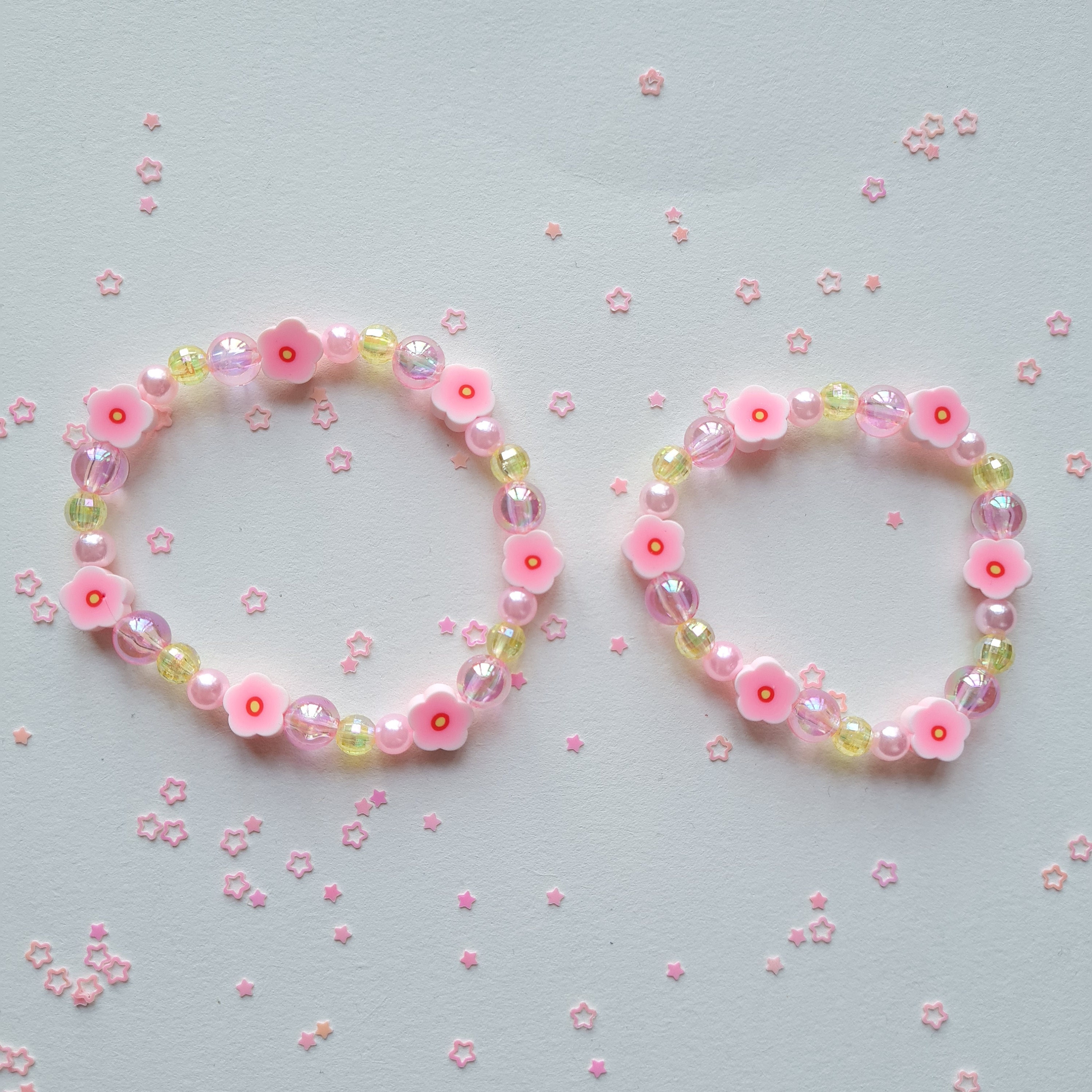 Kawaii Beaded Bracelets Pink Sakura Bead Cinna