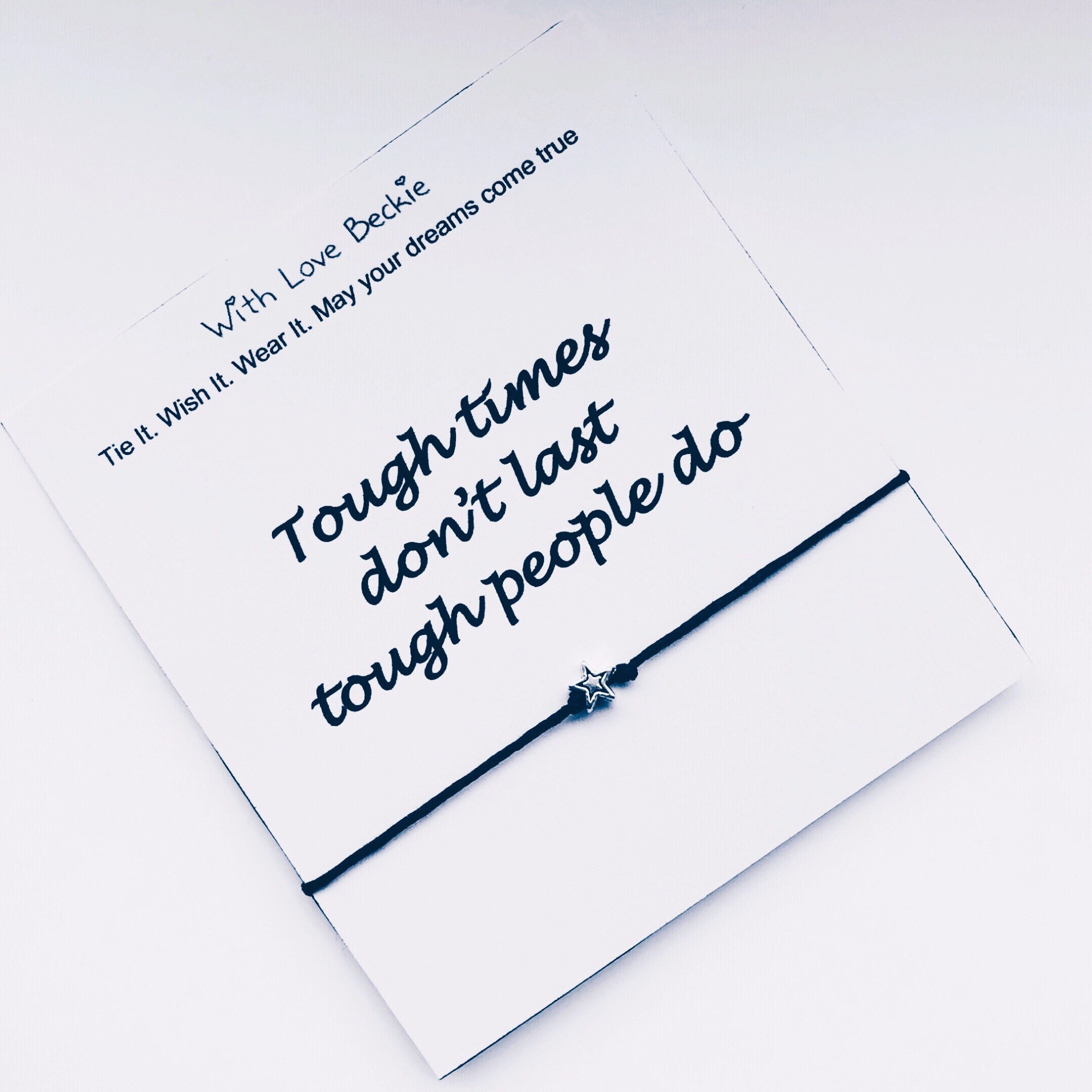 Tough Times Wish Bracelet Charm Bracelet Friendship Gift Etsy