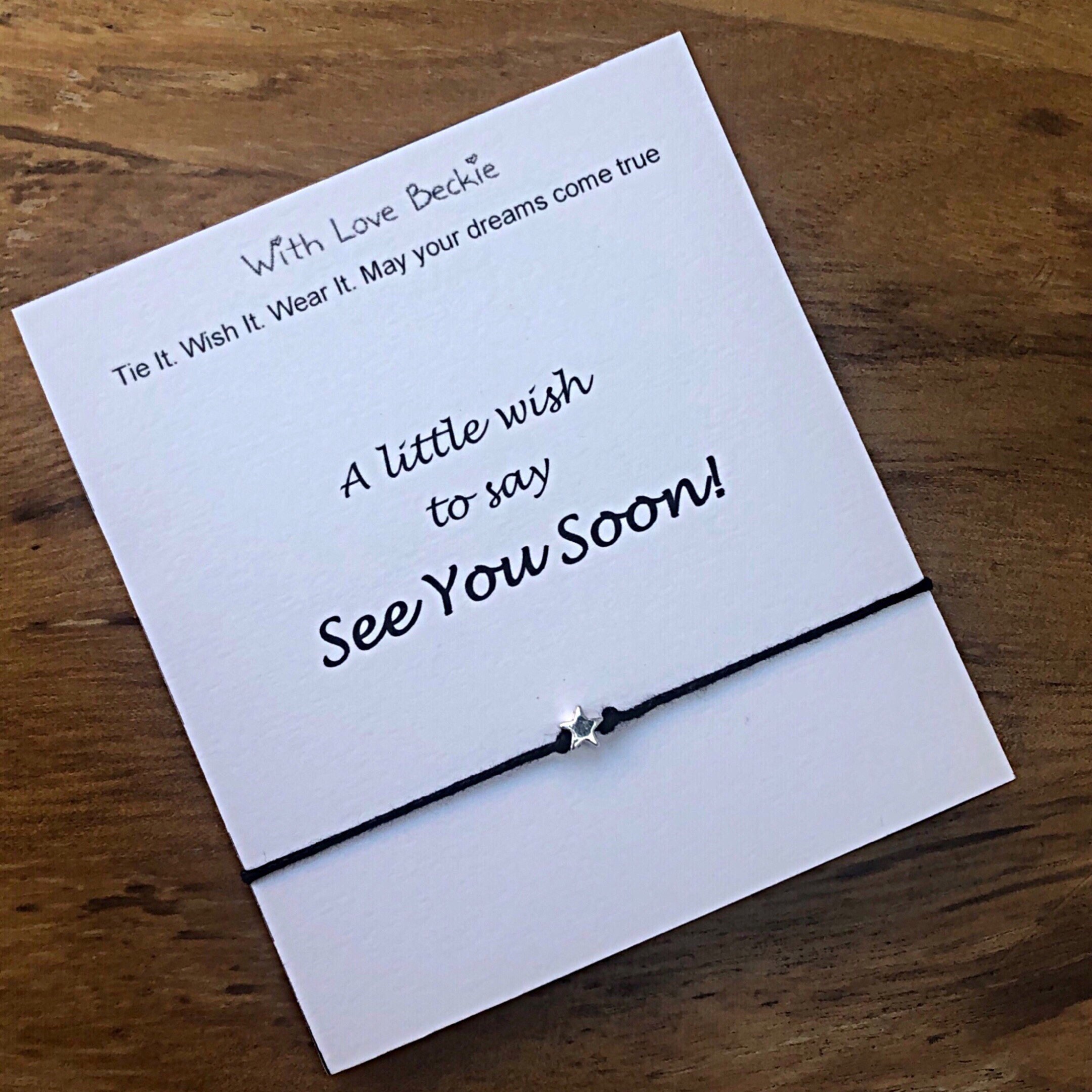 A Little Wish To Say See You Soon Wish String Charm Etsy