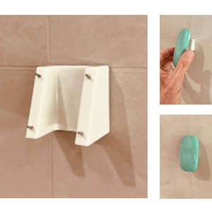 The Amazing SoapAnchor = NO Soap Dish : NO Germs, soap bar, soapdish, draining, gripper, soap holder, shower holder, sink dish, dish, saver