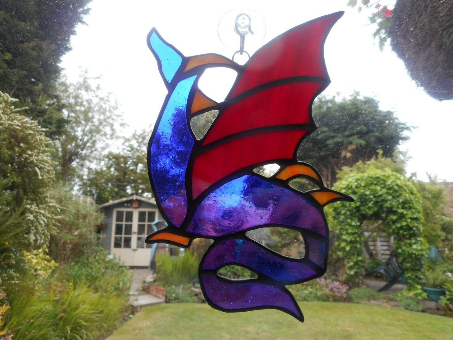 Stained Glass Dragon Suncatcher or Wall Hanging Etsy