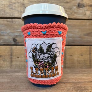 Tazza accogliente/all'uncinetto/per mamma/gallina/addio al nubilato/per la festa della mamma/fatta a mano/idea regalo