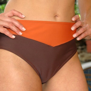 High-waisted swimsuit bottoms, women&#39;s swimsuit
