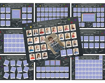 School Photo Template, Chalkboard Design, Class of 2021 (PSD)