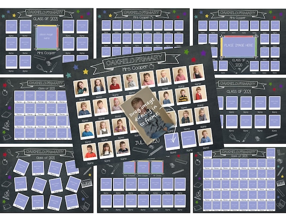 Class photo templates, set of 10, class of 2023, school digital background, photoshop template, school photo, pre-school, kindergarten