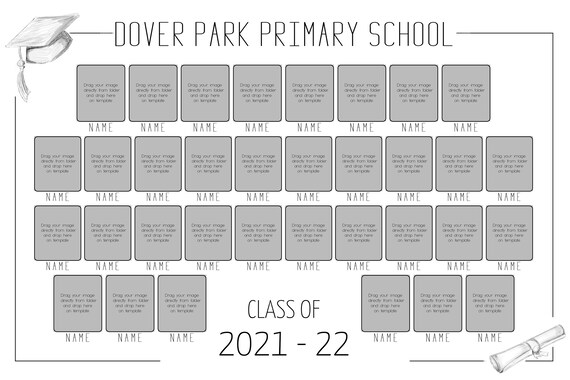 Class Photo Template School Photo Template School Digital | Etsy