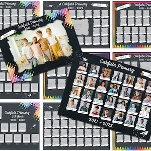 Class photo template, set of 12 designs, school photo, class photos, school digital background, photoshop template, fully customisable