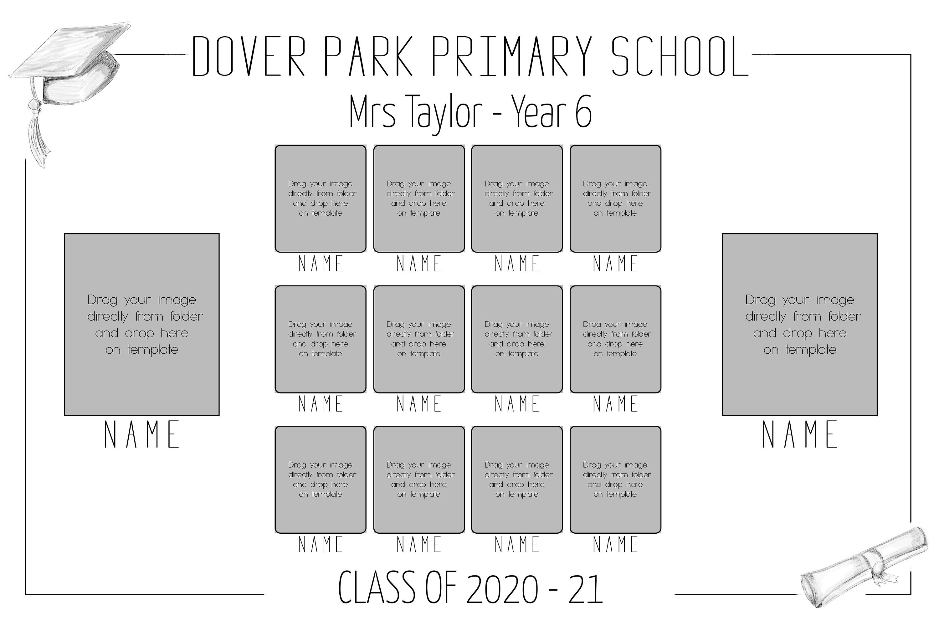 Class Photo Template School Photo Template School Digital | Etsy