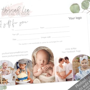 Fotograf Geschenkgutschein, Fotograf Geschenkkarte, Geschenkgutschein für Fotografen, Photoshop Gutschein Vorlage, Fotografie Gutschein