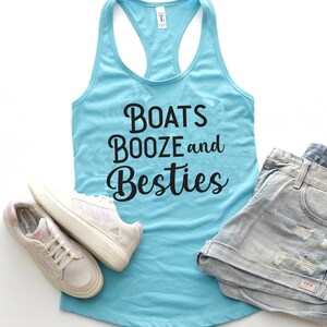 Boats Booze and Besties Tank Top, Bachelorette Party Tank Tops, Girls Weekend, Girls Trip, Bachelorette Trip, Mexico trip, Fiesta Tanks