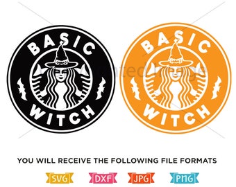 Basic Witch SVG, Halloween svg, Witch Clip art, Witch svg,  svg files, Cricut, Silhouette, Cameo, Cutting Files, Heat Transfer, Iron On