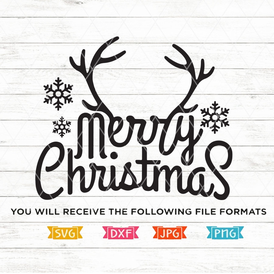 Merry Christmas Reindeer SVG Rustic Christmas SVG Reindeer - Etsy