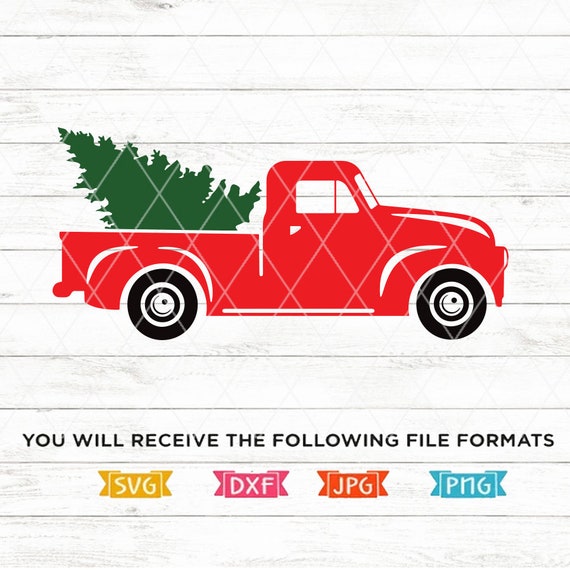 Download Free Vintage Truck Christmas Svg Rustic Christmas Holiday Etsy SVG DXF Cut File