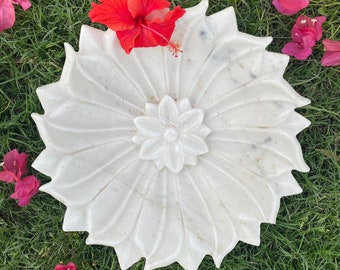 Marble Urli, Decorative Marble Bowl , Flower Bowl , Fruit Bowl , Jewelry Dish, Birthday Gift, Ring Dish, Gift