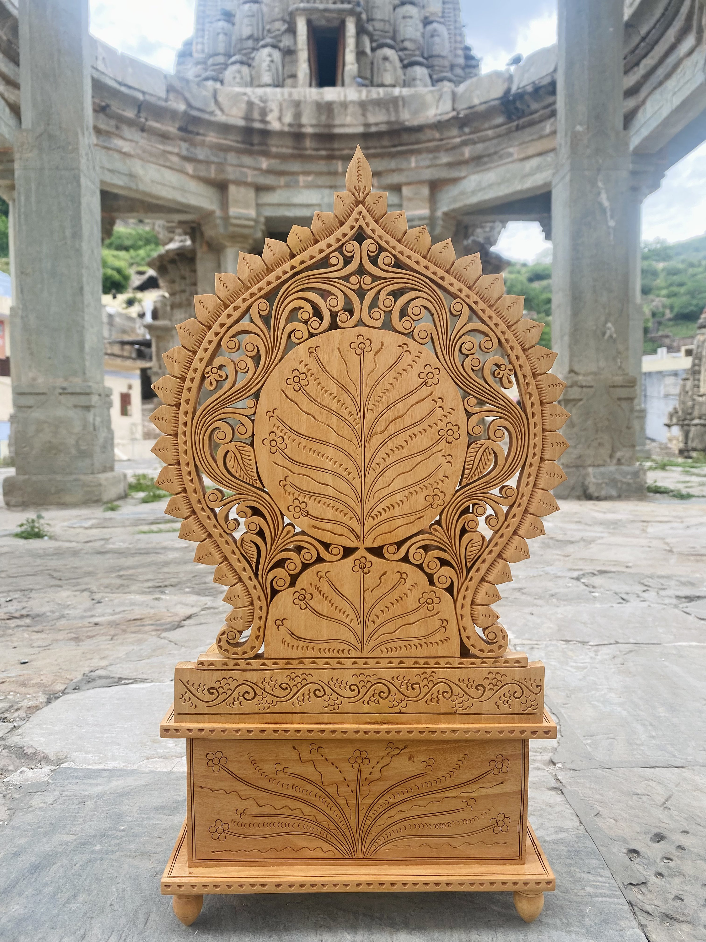 Carved Wooden Ganesh, Ganesh Idol , Auspicious Ganesh Idol, Ganesh