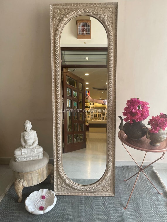 Carved Indian Mango Wood Mirror Carved Indian Mango Wood Mirror