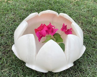 Marble Urli, Decorative Marble Bowl , Flower Bowl , Fruit Bowl , Jewelry Dish, Birthday Gift, Ring Dish, Gift