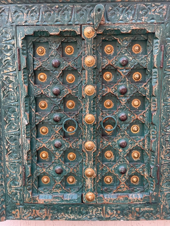 Hand Painted Wooden Window, Indian Vintage Decorative Window, Home Hand Painted Wooden Window, Indian Vintage Decorative Window, Home