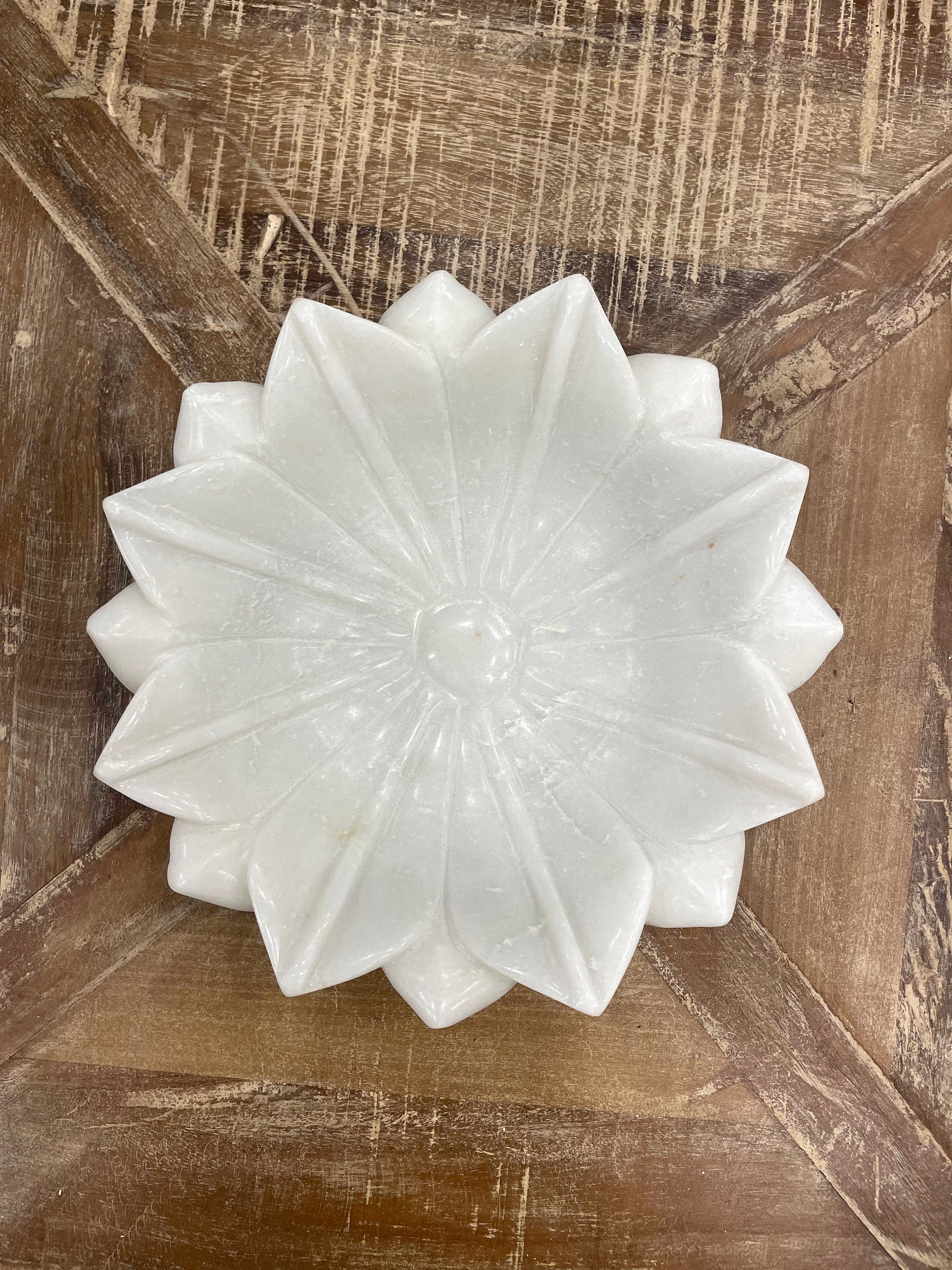 Pure White Marble Urli, Decorative flower Marble plate , Flower tray , candle dish, Jewelry Dish, decorative tray, gift plate, Handmade bowl