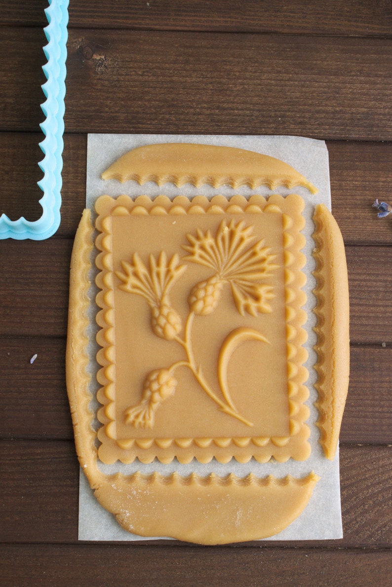 Cornflower Wood cookies stamp Cookie stamp Gingerbread Etsy