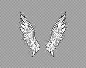 Decal Sticker Pair Of Wings angels Air-force fly freedom Icarus Pilot racing speed XR633