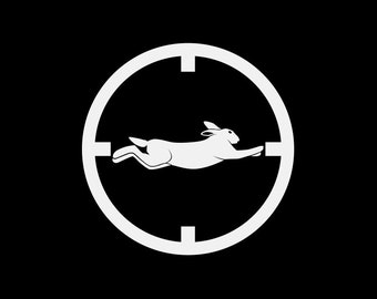 Rabbit hunting decal | Etsy