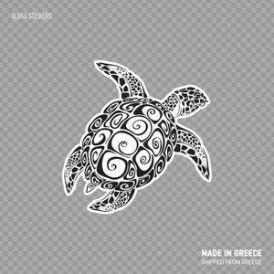 Autocollant autocollant tortue de mer Tribal surf tatouage tribal style traditionnel Top qualité vinyle eau salée océan plongée plongée plongeur W9X59