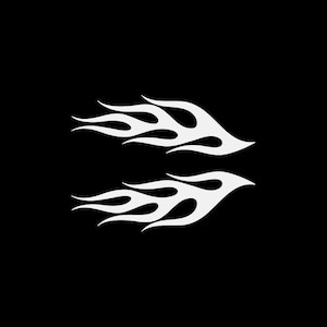 Sticker Sticker paar van vlammen gevlamd helm motorfiets top kwaliteit motor auto jetski decoratie KR5W8