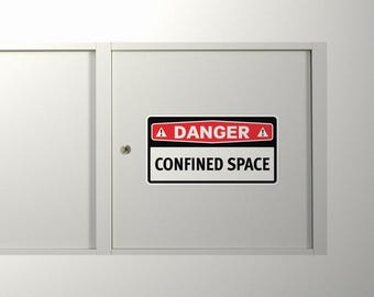 Aufkleber Aufkleber Gefahr geschlossener Raum Privatbereich sicherheitsschild Hochwertiges Beschilderungsdesign X429W