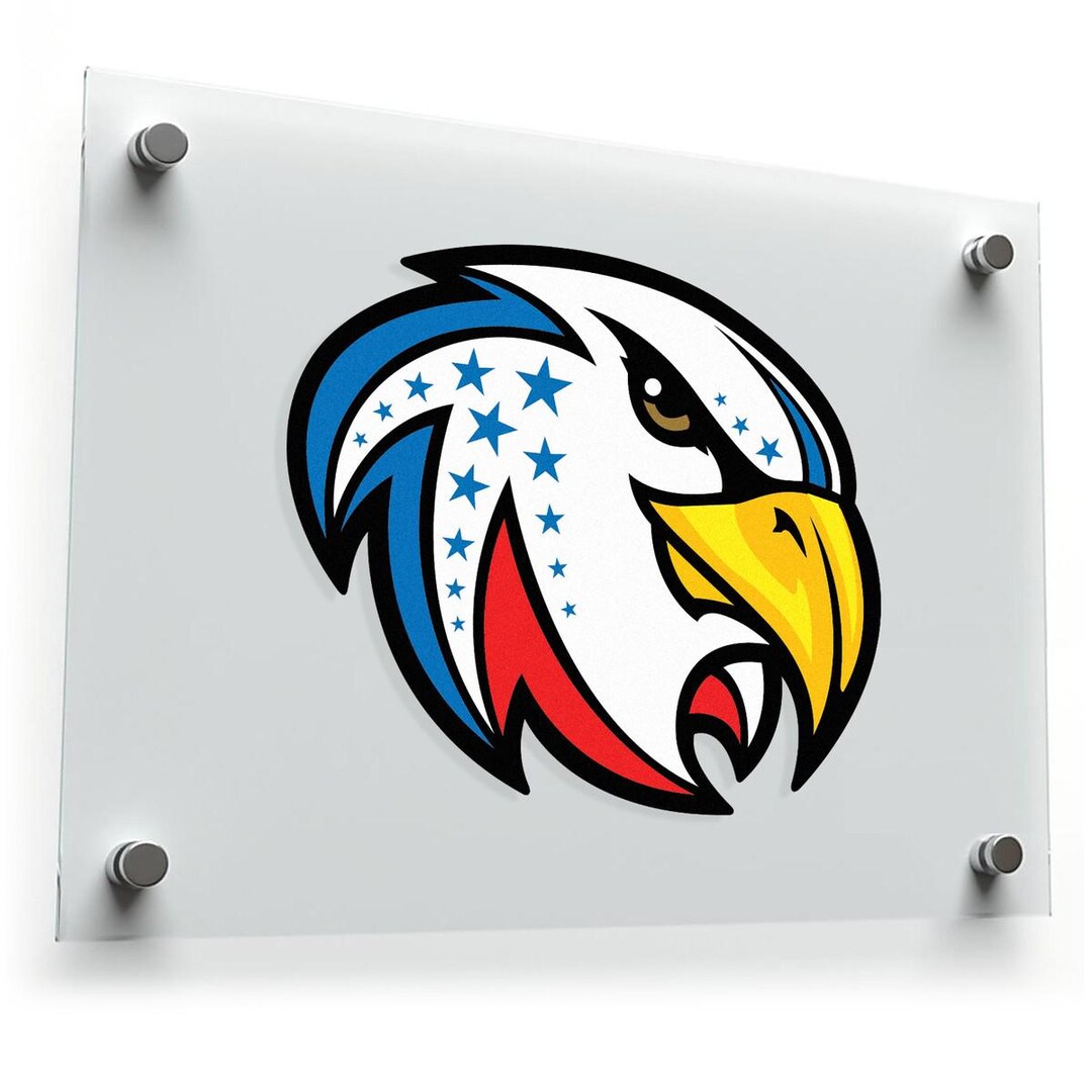 Decal Sticker Patriotic Bald Eagle Sticker – Vibrant American Flag ...