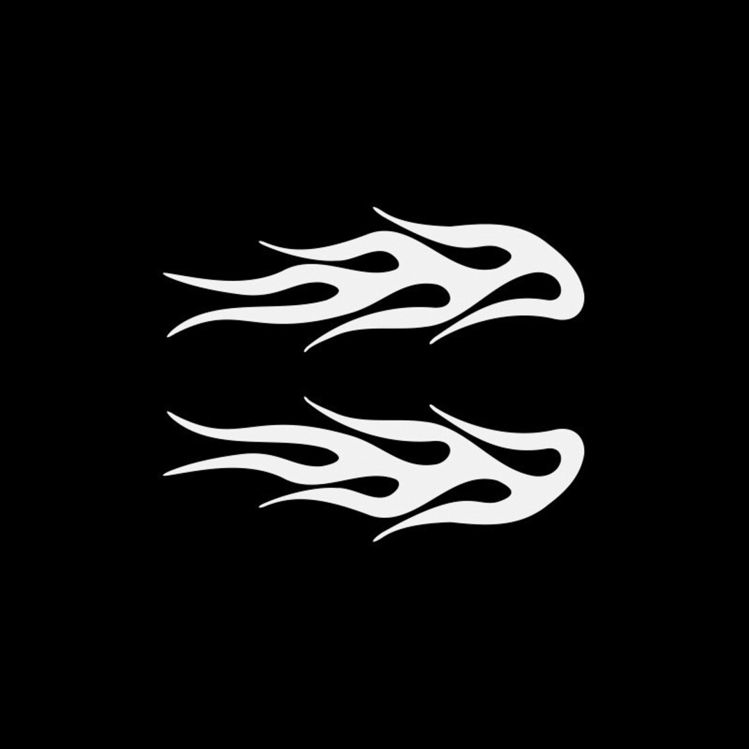 Decal Sticker Pair of Flames Easy Rider Top Quality Motorbike Car ...