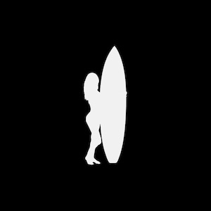 Decal Sticker Surf Girl surf surfer grandi onde vacanze surf spiaggia vacanza sport acquatici ZK3X9