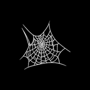 Curved Spider Web Decal Sticker decal | High-Quality Vinyl Halloween Decoration for Cars, Windows, and Walls KR786