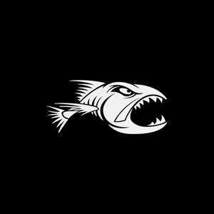 Calcomanía pegatina esqueleto huesos de pescado cráneo barco de pesca cebo el anzuelo pescador pesca de agua salada océano lago ataque tienda decoración XRX95