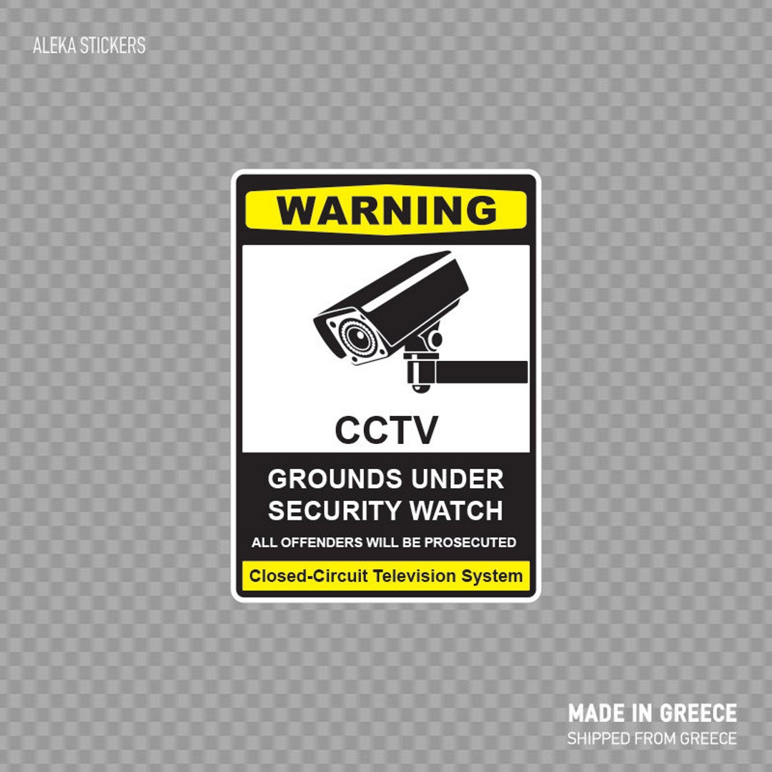 Security camera on sale stickers