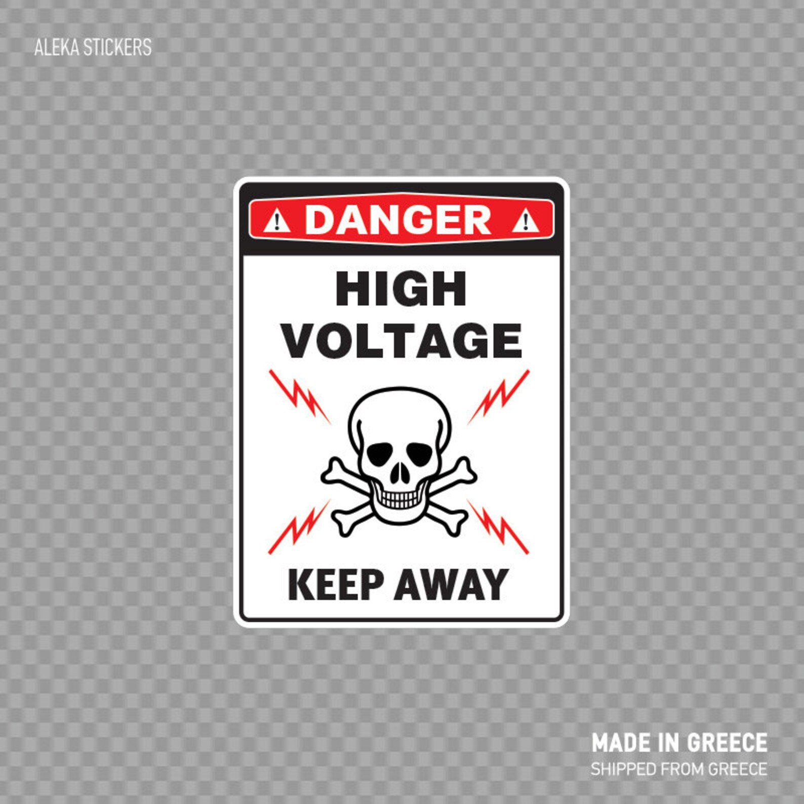 Decal Sticker Danger High Voltage Keep Away Electricity Safety Etsy