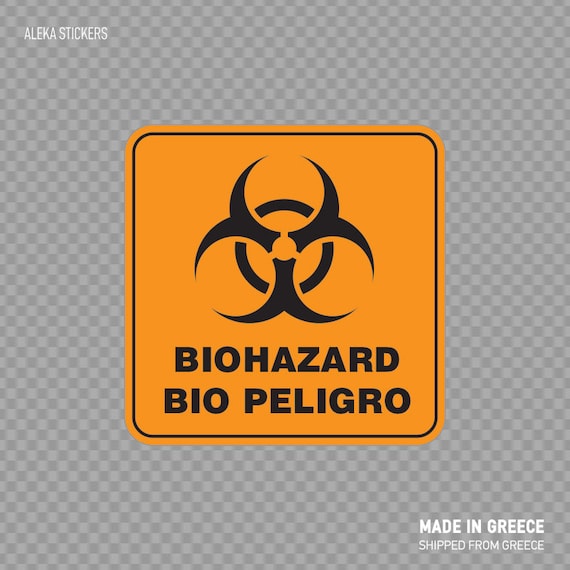 Biohazard Orange Sticker Decal 8