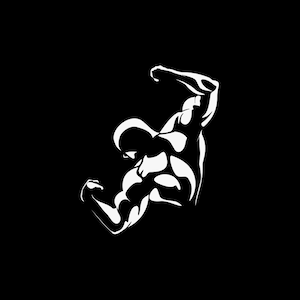 Sticker Sticker carrosseriebouwer sportschool lichaamsbeweging flexibiliteit agility coördinatie uithoudingsvermogen Bodybuilding fitness atletische KR257