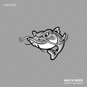 Sticker autocollant pêche au silure lac rivière pêche en eau douce pêche magasin décoration pêcheur étanche et résistant aux intempéries XRX37
