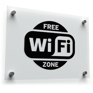 Free WLAN Zone Aufkleber - mutiger Vinyl-Aufkleber für Cafés, Restaurants und öffentliche Bereiche - langlebig und wetterfest X2WZZ