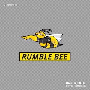 Adesivo decalcomania Rumble Bee Colori vivaci arrabbiati Casco da cartone animato Decorazione moto XXZK6