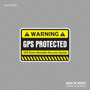 Decal Sticker Gps Protected Prevention Sign Private area Quality signage security sign X4RS4