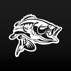 Sticker autocollant Bass Fishing magasin de pêche décoration pêche en eau douce pêche à la mouche pêcheur bateau décoration Hungry XRXX4