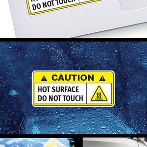 Decal Sticker Caution Hot Surface Do Not Touch Safety Sign Waterproof ...